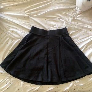 Black mini skirt